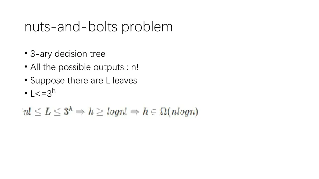 nuts and bolts problem 1