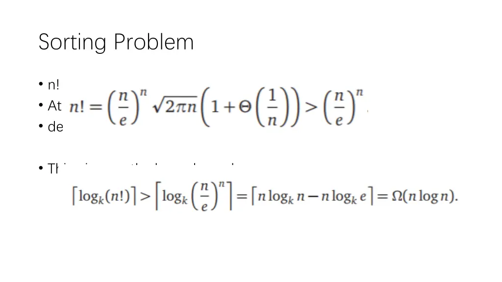 sorting problem