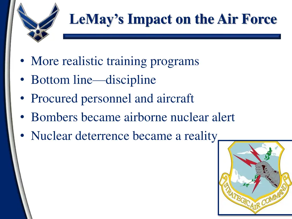 lemay s impact on the air force