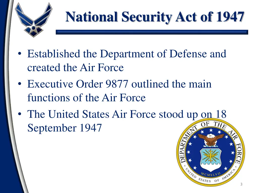 national security act of 1947