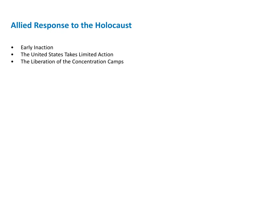 allied response to the holocaust 1