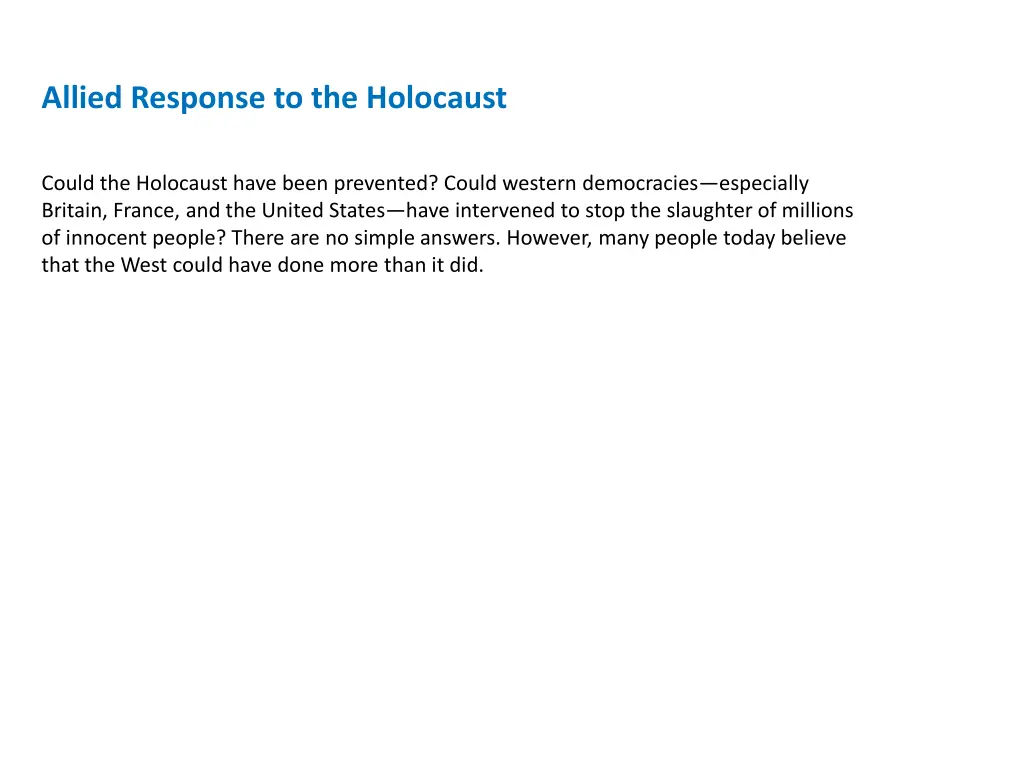 allied response to the holocaust