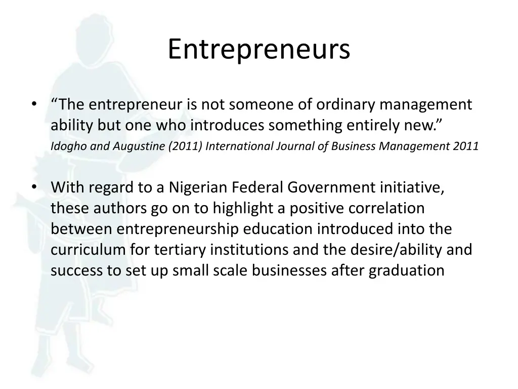 entrepreneurs