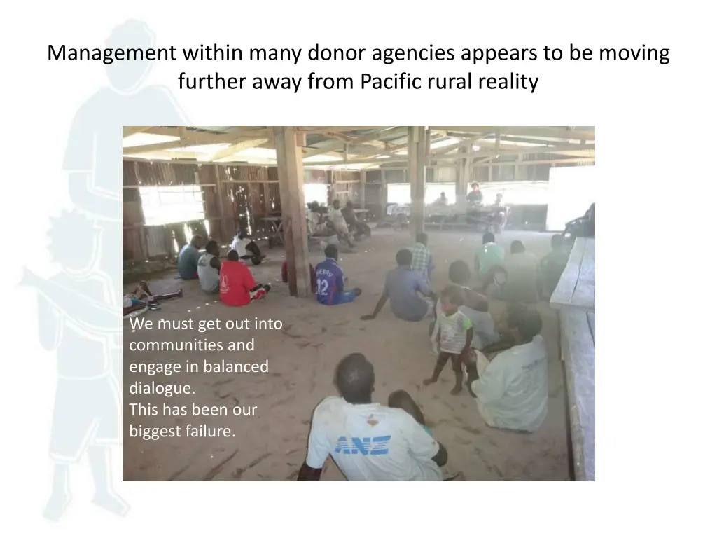 management within many donor agencies appears