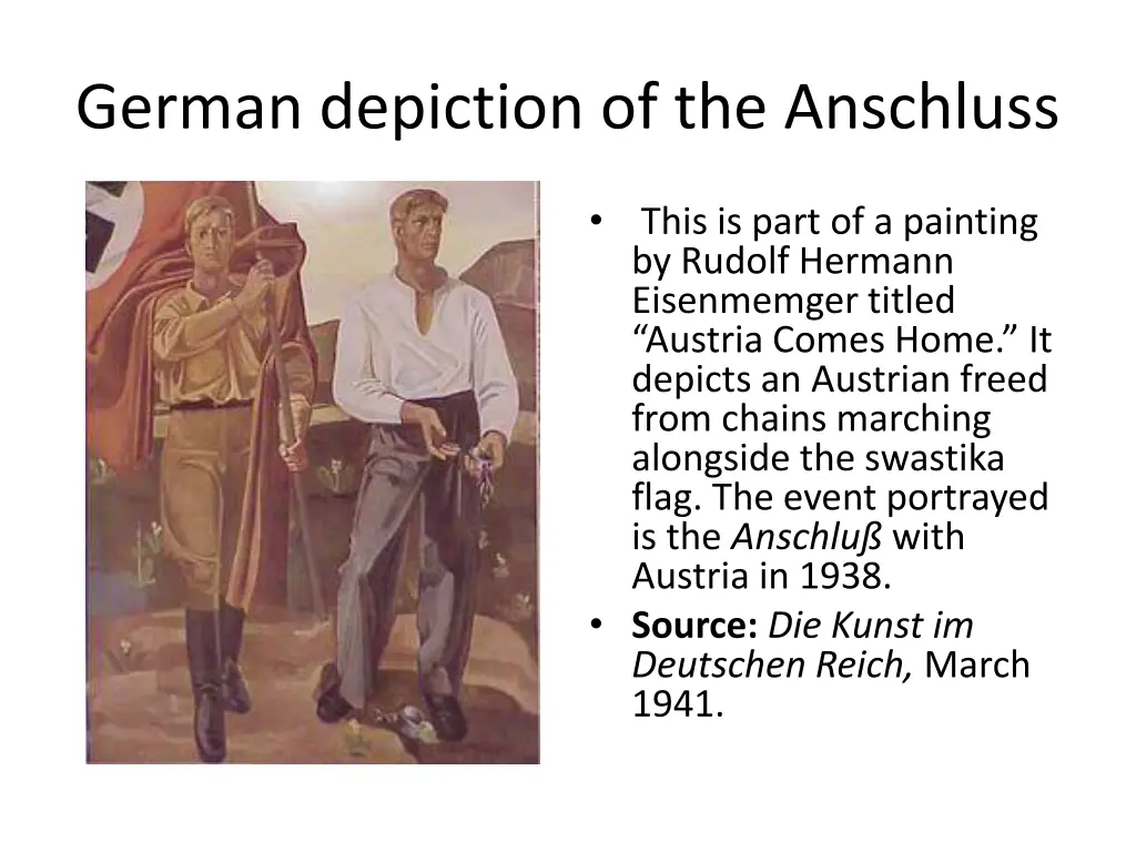 german depiction of the anschluss