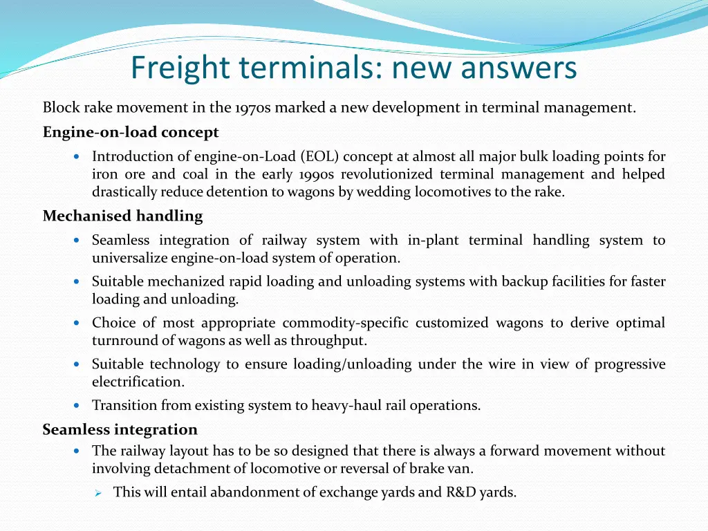 freight terminals new answers