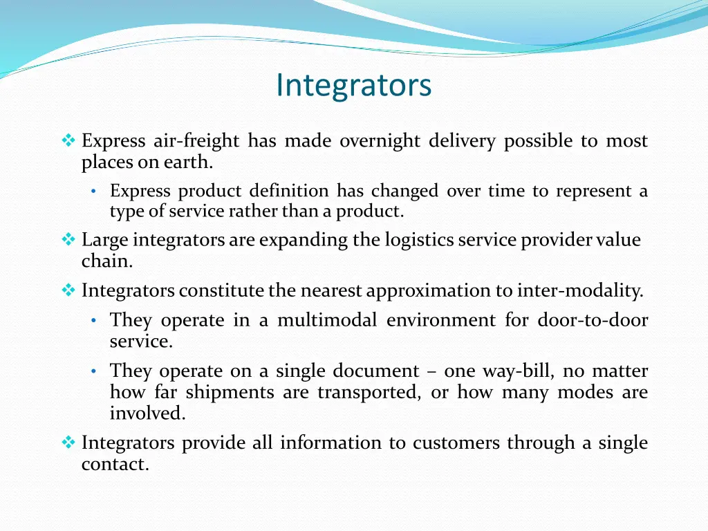 integrators