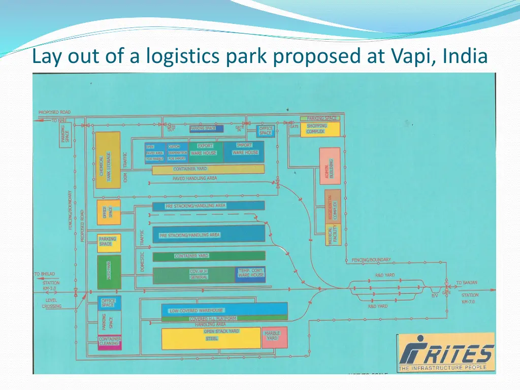 lay out of a logistics park proposed at vapi india