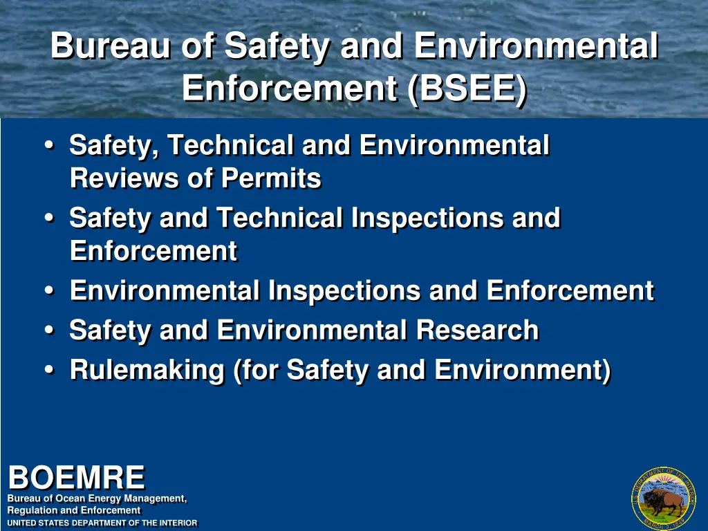 bureau of safety and environmental enforcement