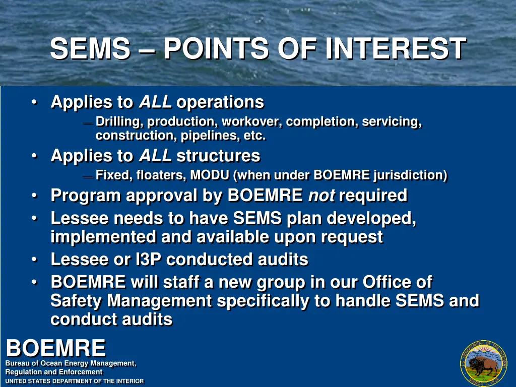 sems points of interest