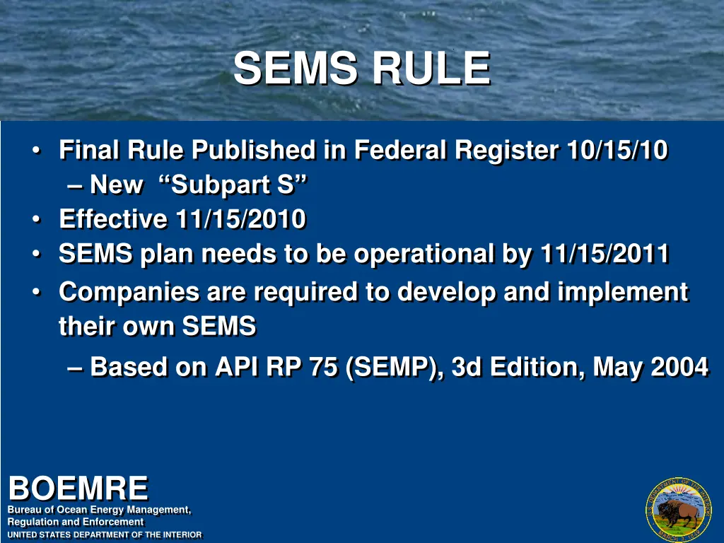 sems rule