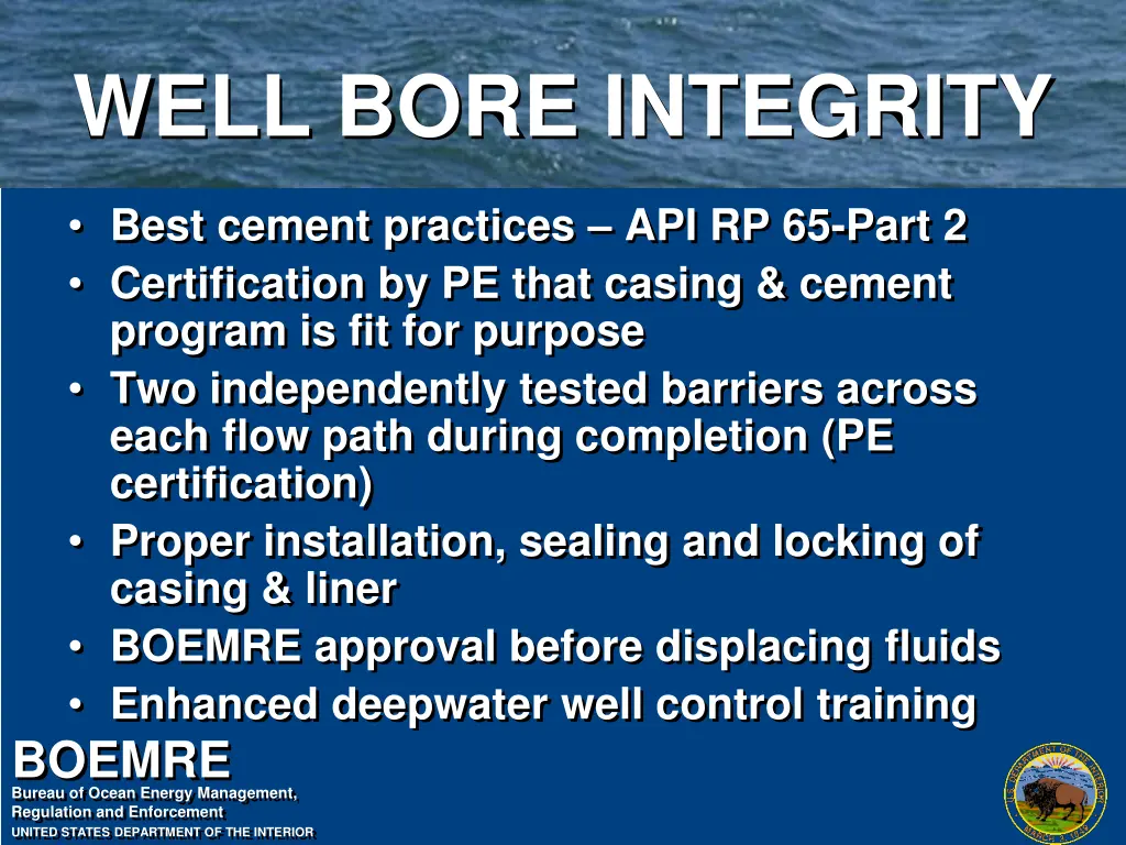 well bore integrity