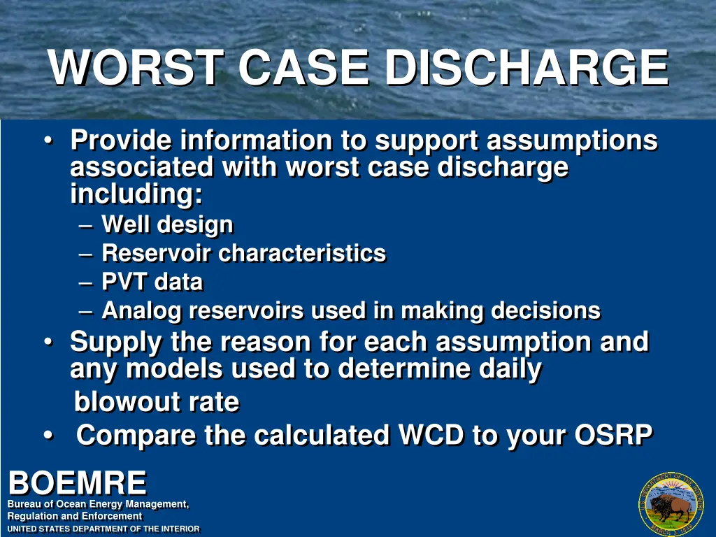 worst case discharge