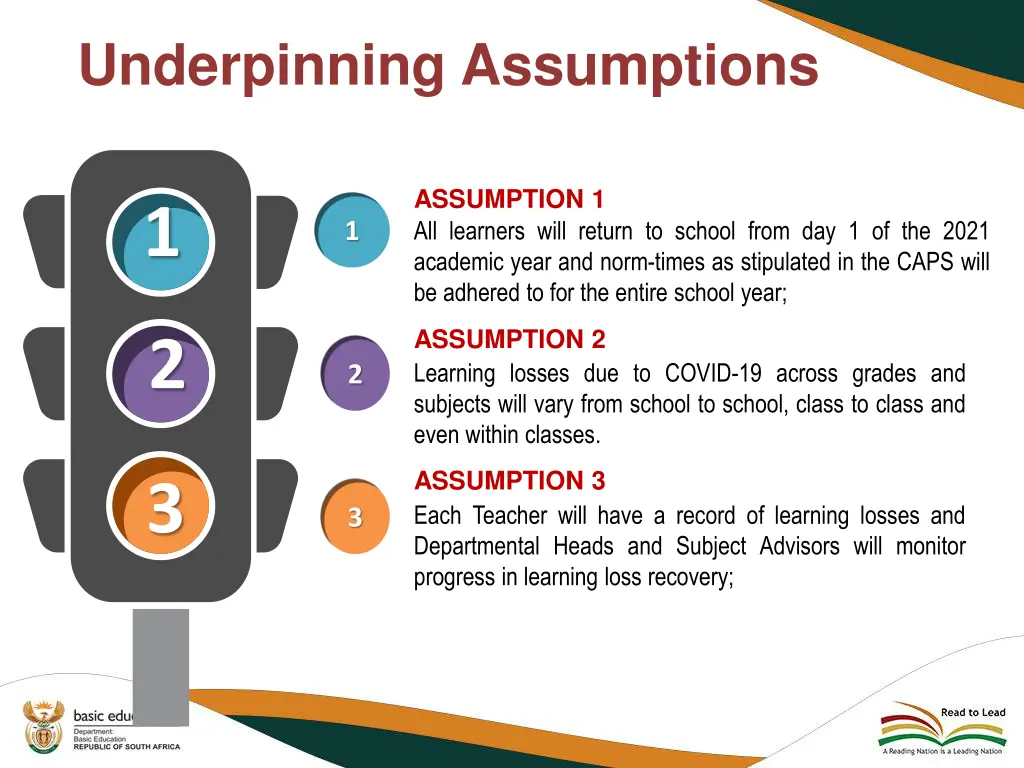 underpinning assumptions