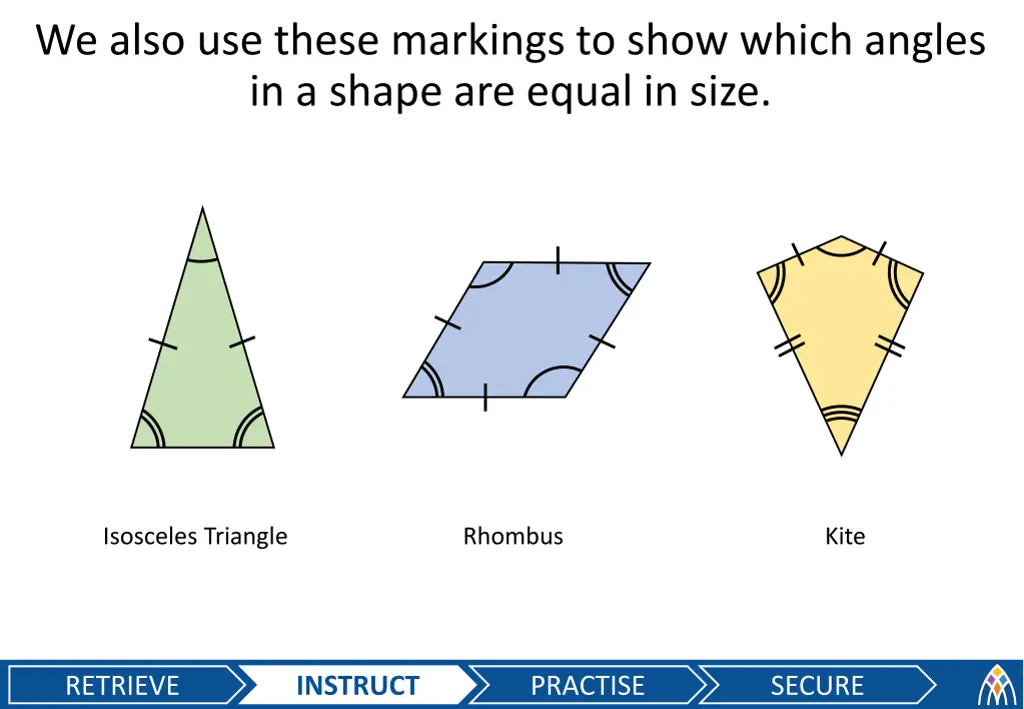 we also use these markings to show which angles