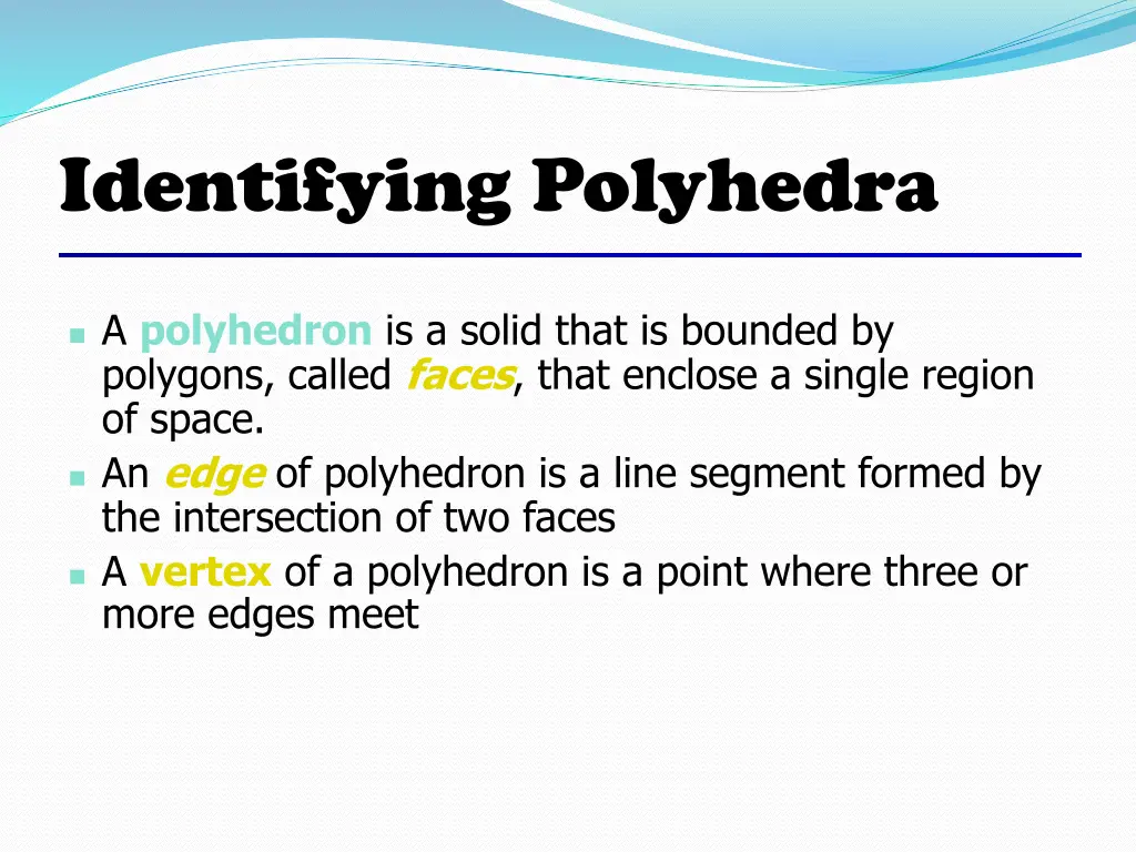 identifying polyhedra