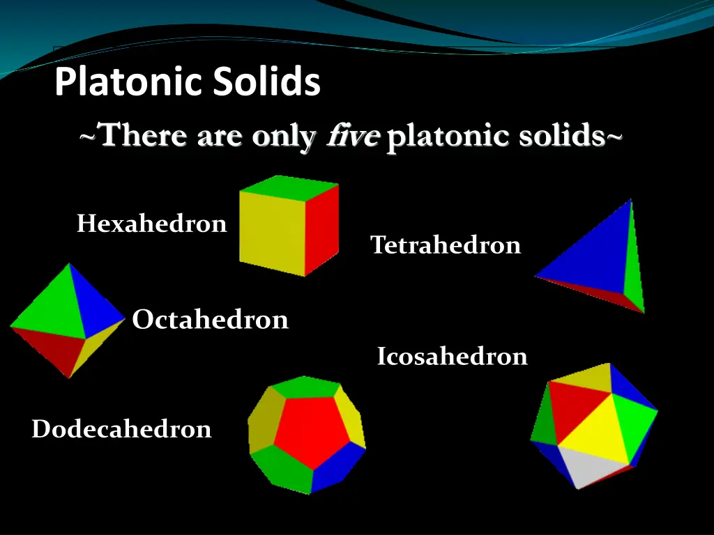 platonic solids there are only five platonic