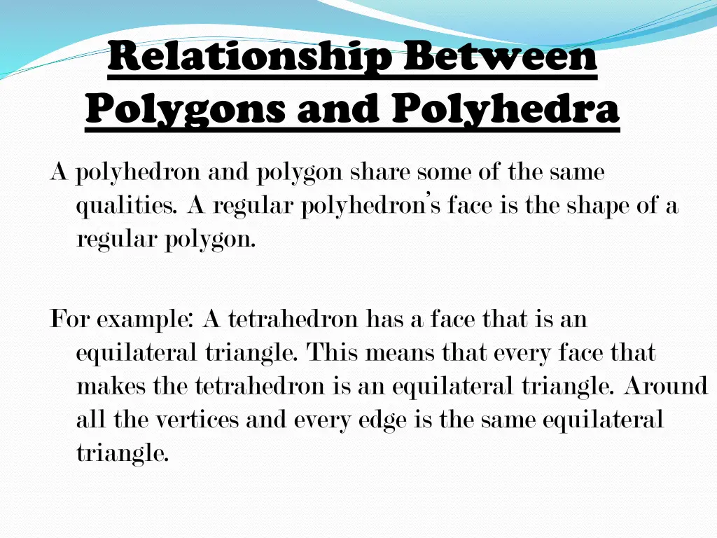 relationship between polygons and polyhedra