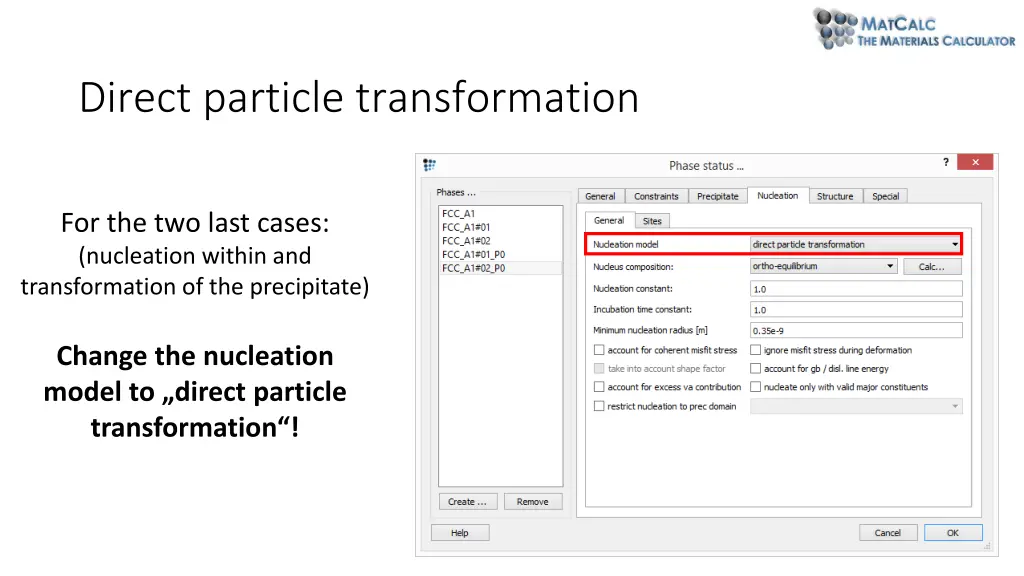 direct particle transformation