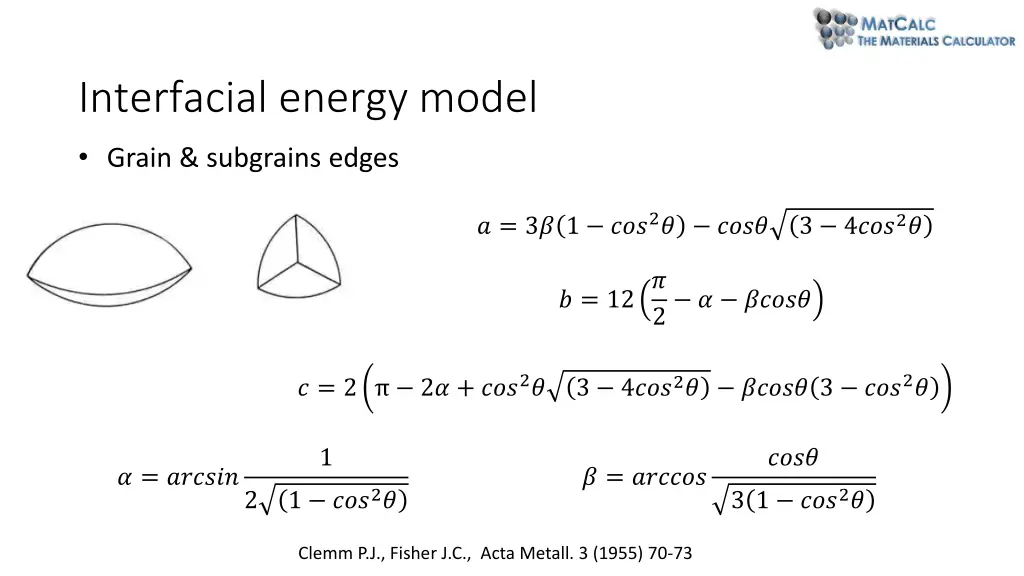 interfacial energy model 3