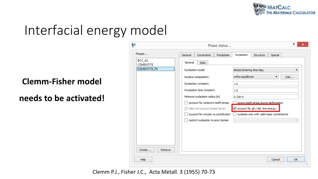 interfacial energy model 5