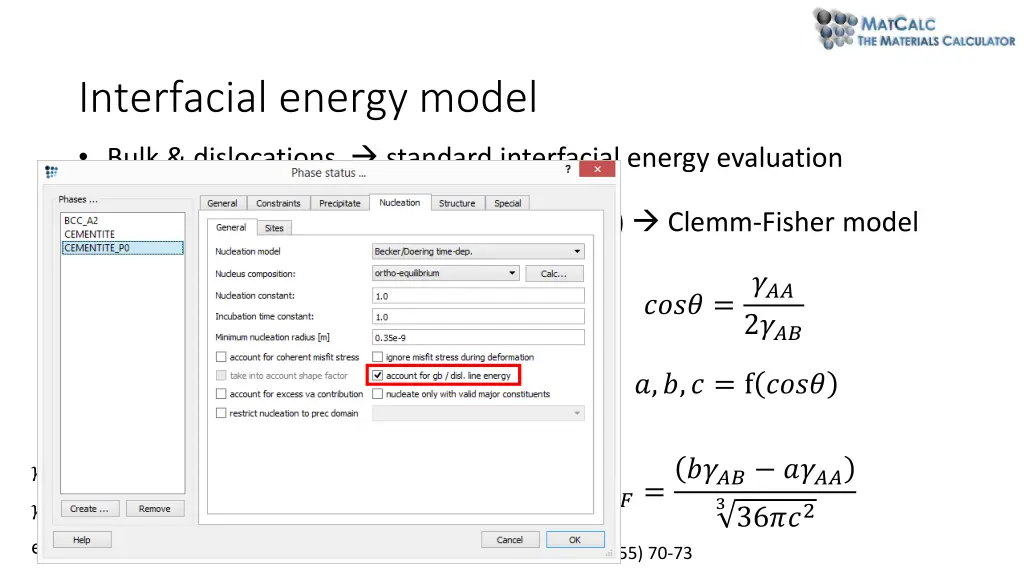 interfacial energy model 6