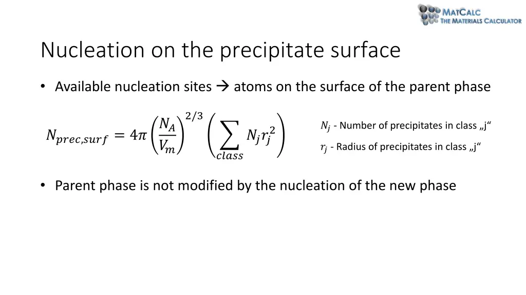 nucleation on the precipitate surface 1