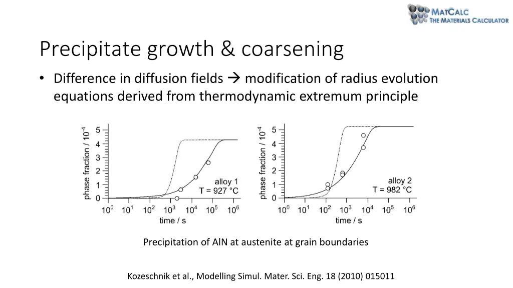 precipitate growth coarsening 2