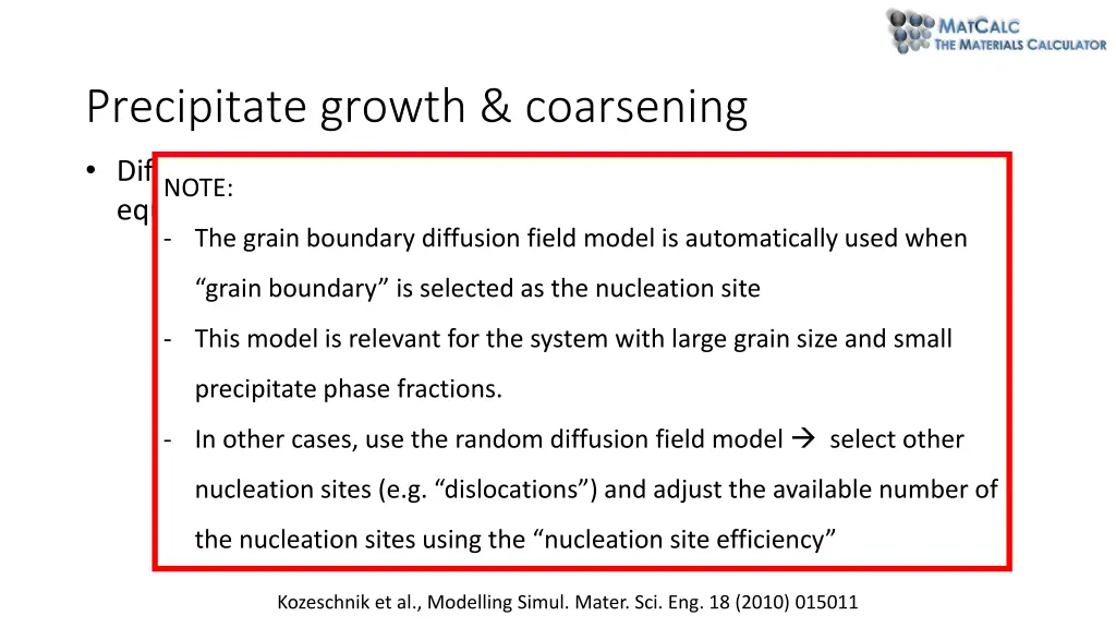 precipitate growth coarsening 3