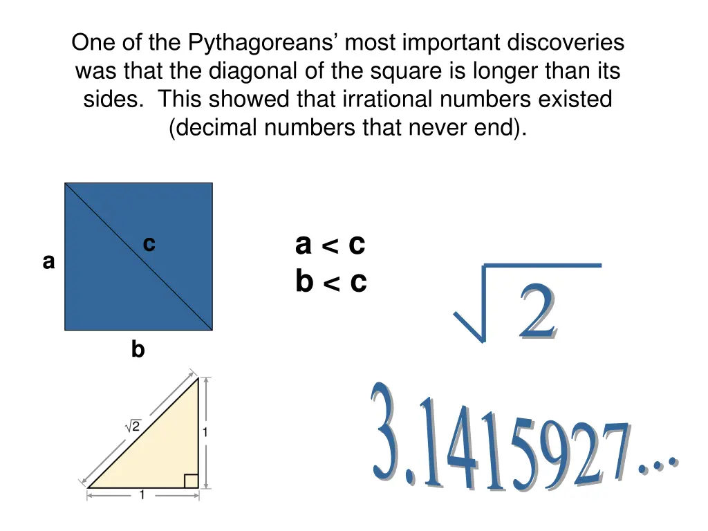 one of the pythagoreans most important