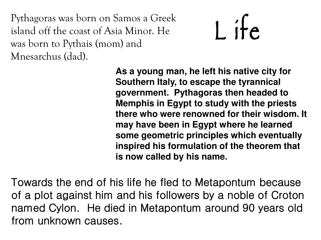 pythagoras was born on samos a greek island