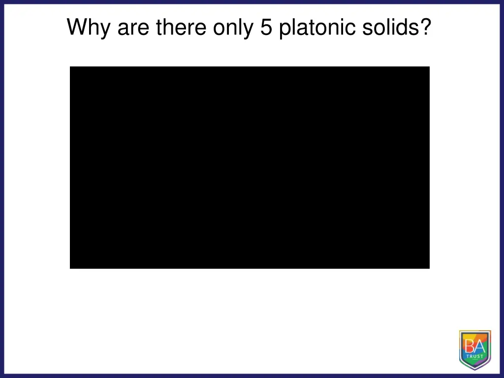 why are there only 5 platonic solids