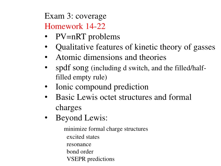 exam 3 coverage homework 14 22 pv nrt problems