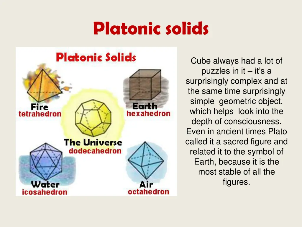 platonic solids