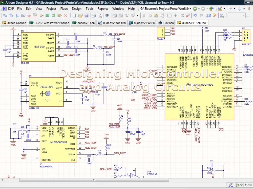 designing microcontroller and analog circuits