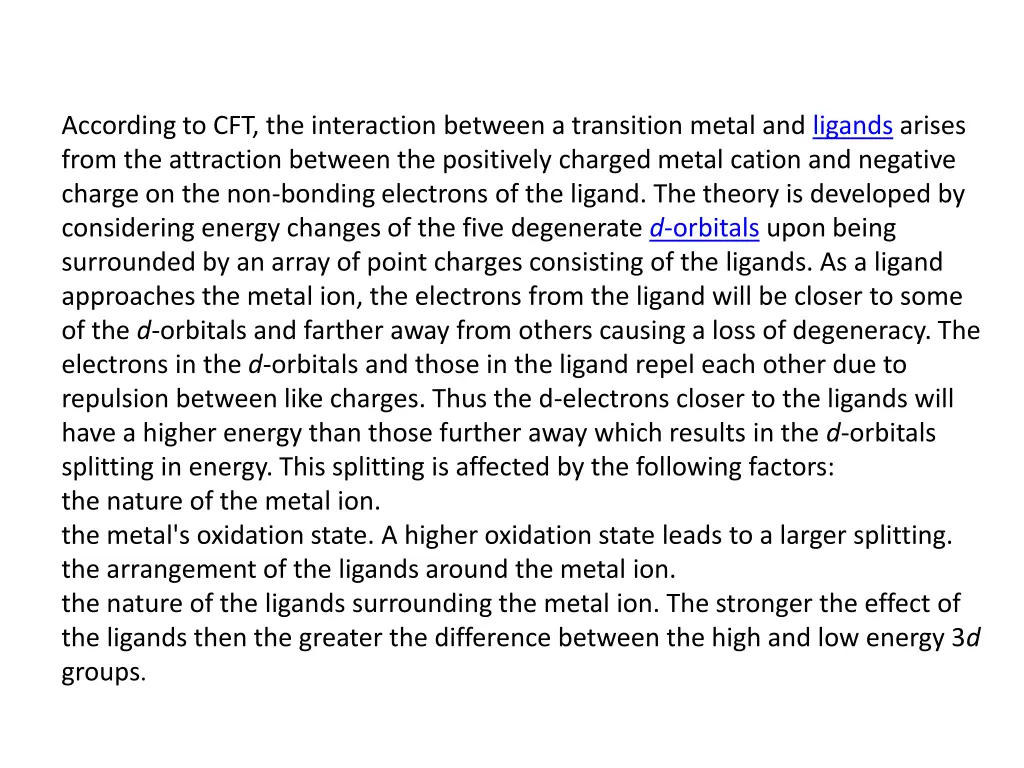 according to cft the interaction between