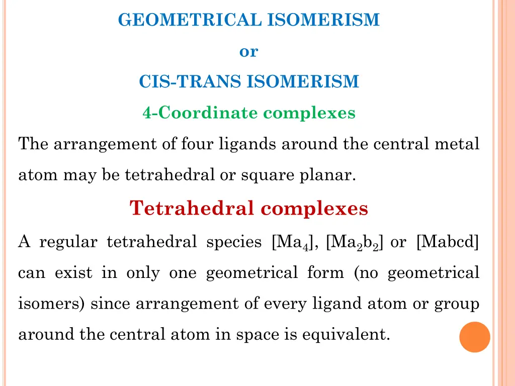 geometrical isomerism