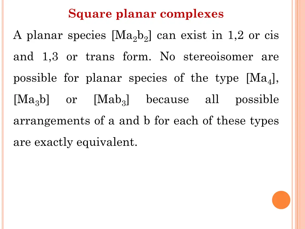 square planar complexes