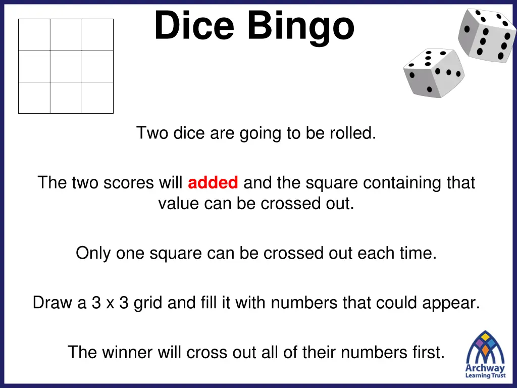 dice bingo