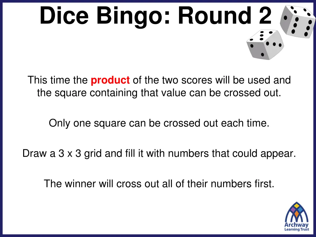 dice bingo round 2