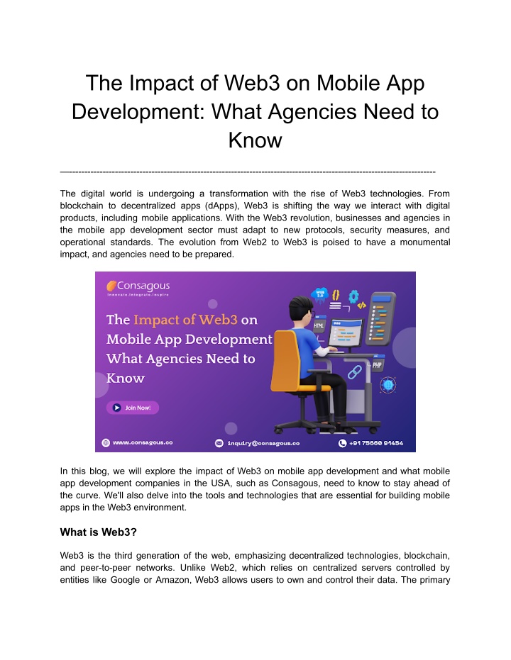 the impact of web3 on mobile app development what