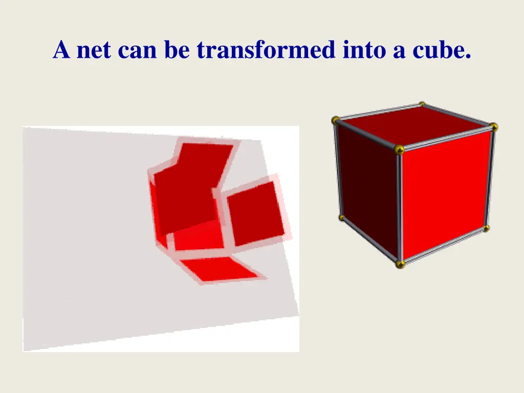 a net can be transformed into a cube