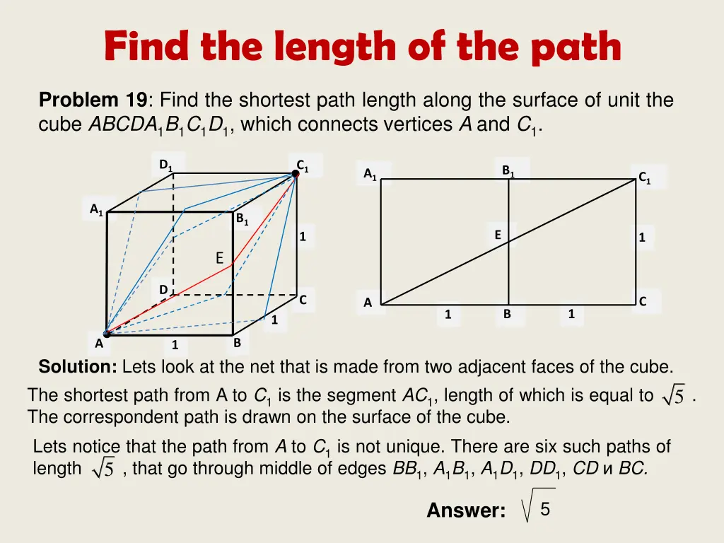 find the length of the path