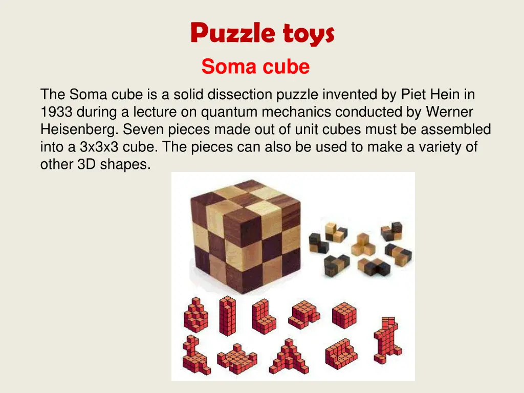 puzzle toys soma cube