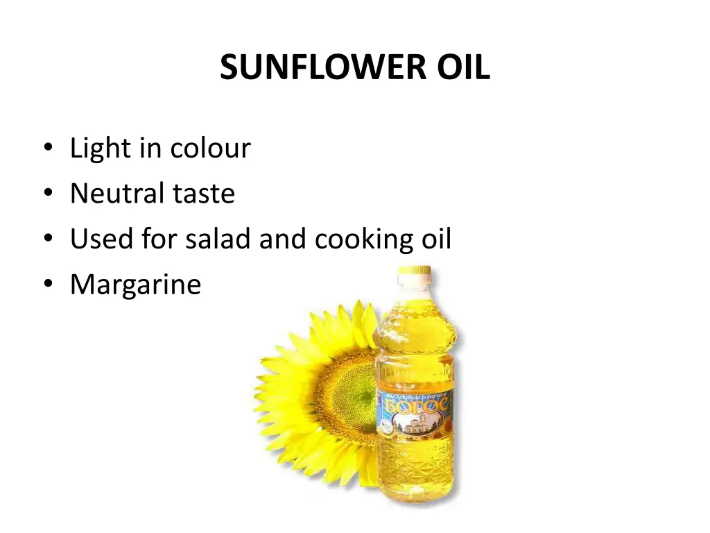 sunflower oil