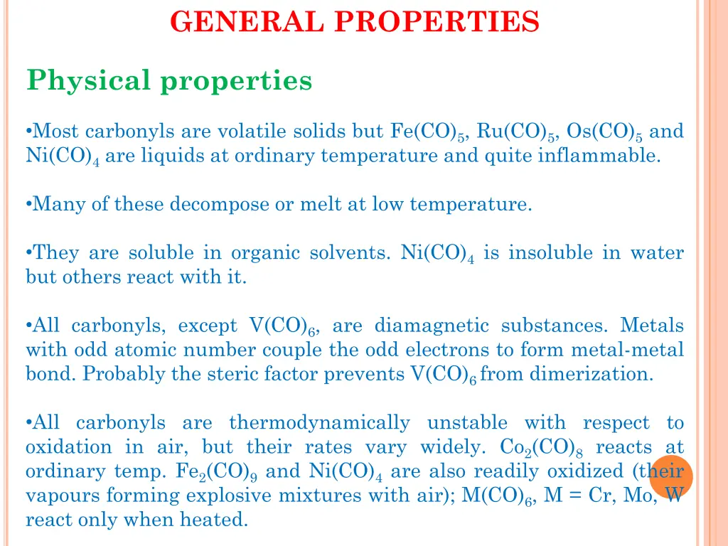 general properties