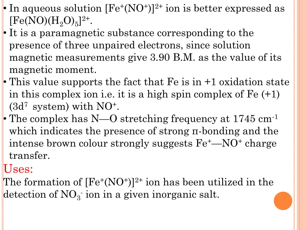 in aqueous solution fe no 2 ion is better