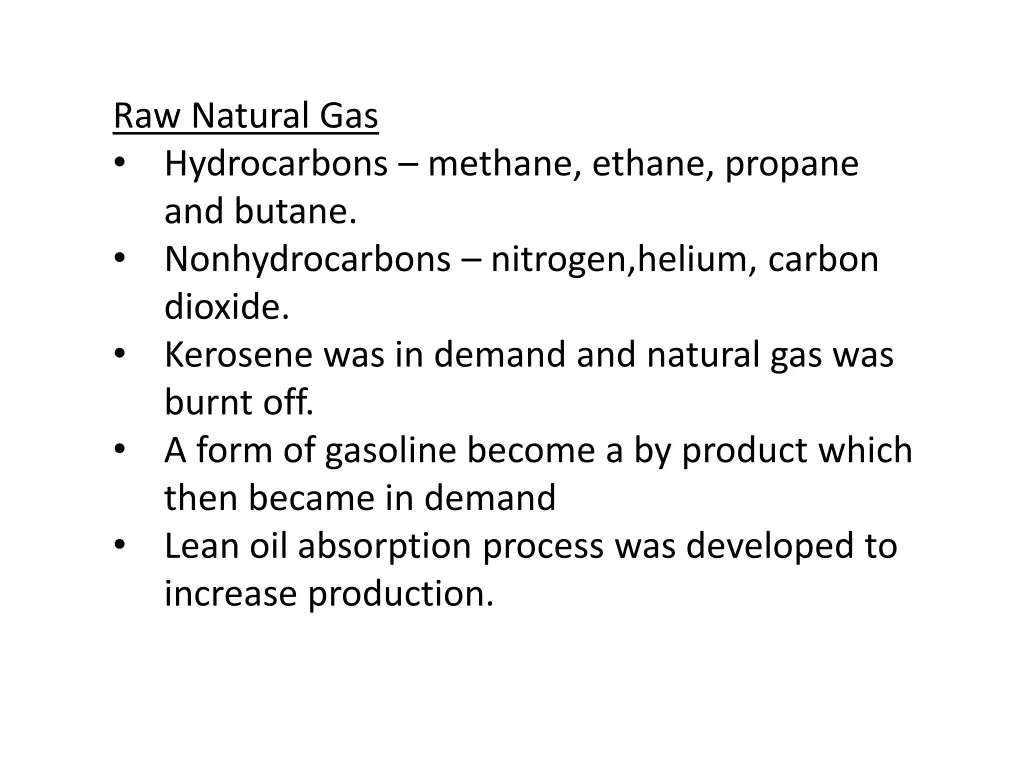 raw natural gas hydrocarbons methane ethane