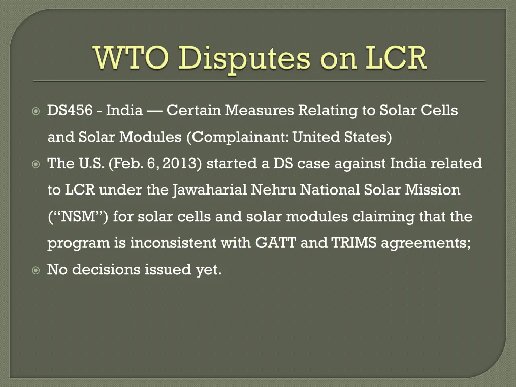 ds456 india certain measures relating to solar