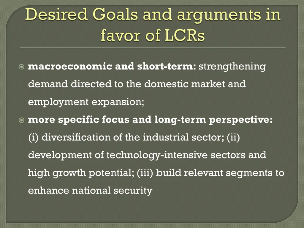 macroeconomic and short term strengthening